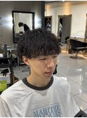 波巻きパーマ シャドウパーマ 波巻きスパイラルパーマ 刈り上げ