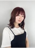 ピンクブラウン／ミディアムスタイル【20代30代40代】