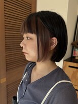 ベンジー 沖縄店(benji)&nbsp;切りっぱなしボブ×インナーカラー