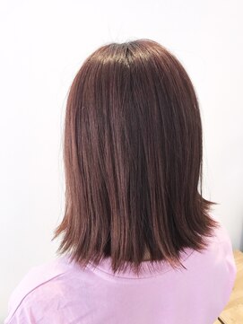 サニーズ(SUNNY'S by CONKS) モーブカラーの大人かわいい外ハネ切りっぱなしロブ☆