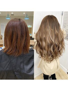 ルーフアクト(LUFE act) シールエクステで作るハイライトカラー