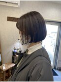 ミニボブ×グレー