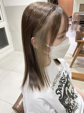 バブ バイネオリーブ(Bab by neolive) インナーカラー☆ミルキーブロンド ホワイトグレージュ