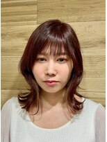 ビューティーサロン ホープ(beauty salon HOPE) 外はね　セミロング　　【インナーカラー・白髪ぼかしカラー】