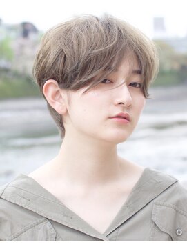 ルク(RUKU) 大人可愛い２０代３０代４０代グレージュショート