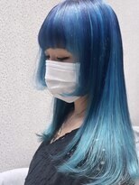 アース 川崎店(HAIR&MAKE EARTH) MIXブルーの個性派ヘア☆