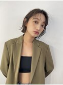 ベージュカラー×ボブ