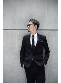 大人男子のブリーチカラー