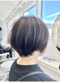 大人可愛い20代30代40代前下がりショートボブ丸みショート◎大鷲