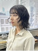 ボブパーマ　前髪パーマ　くるくる　ニュアンスパーマ