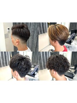 フェード/ツイスト/スパイラルパーマなどメンズスタイルも大好評☆ハイライトや白髪染め、白髪ぼかしも◎