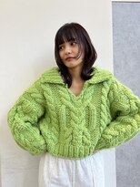 ジュエム(jouerm)&nbsp;くびれレイヤー小顔カット☆前髪イメチェンミディボブルフ