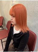 Rasca◇オレンジカラー　ブリーチカラー　ダブルカラー