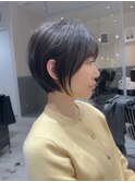 ウェーブミディアム似合わせカットメルティカラーショート/柏柏