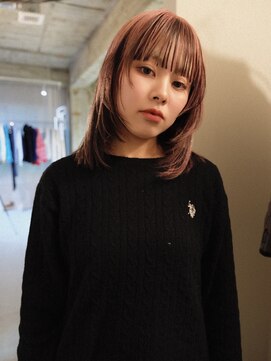 トッド(tod) pink × dark brown