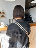 イメチェン×切りっぱなしボブ×ネイビーカラー