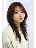 レイヤー/シースルーバング/ロングレイヤー20代30代40代