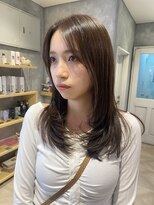 ラボヌールヘアーグレース 門前仲町店(La Bonheur hair grace)&nbsp;【杉本】レイヤーカット/韓国風ヘア/オリーブベージュ