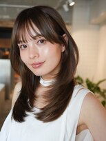 ラヴィズム 小新店(LUVISM)&nbsp;韓国/顔周りレイヤー/おくれ毛/ベージュ/ダブルカラー/西区/小新