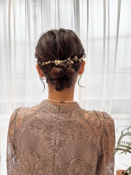 【中里恵梨】ゆるふわシニヨン/ヘアセット/アップヘア/参列ヘア