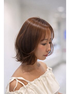 エアー 銀座タワー(AIR) ボブ/ブリーチ無し/透明感カラー/艶髪