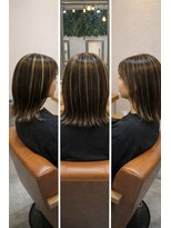 リコ 海老名2号店(Lico)&nbsp;ハイライトで魅せる切りっぱなしボブUP