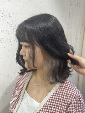 アジールヘア 北千住駅西口店(agir hair) インナーホワイトベージュカラーkitasenju