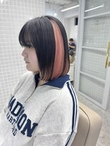 アンジェリカラボ(ANGELICA LABO) ケアブリーチ×インナーカラー×ピンクベージュ