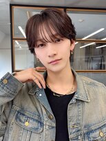 ソアメンズ 渋谷(soar men's)&nbsp;シースルーマッシュ韓国メンズダウンパーマ春カラー