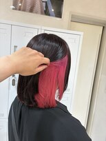 ヴァンカウンシル 松本店(VAN COUNCIL)&nbsp;チラ見えが可愛い！ビビットピンクのインナーカラー！