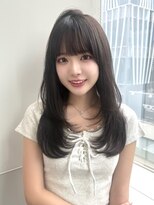 クラン バイ ヘッドライト たまプラーザ店(clan by HEADLIGHT)&nbsp;ミディアムレイヤーワンカール暗髪