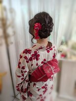 クリーム(Cream)&nbsp;浴衣着付け＆ヘアセット(サイドシニヨンヘア)