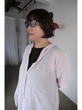 エヌヨンブンノイチ 茅ヶ崎(n1/4) 20代30代ミニボブレイヤー丸みボブ前髪ありボブ顔周りレイヤー
