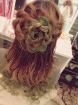 アチーブ 姫路店(Achieve)&nbsp;【Achive】お花の編み込みハーフ Stylist平石