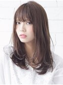 春夏髪うるふわレイヤー×ミントベージュ