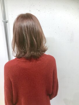 ロク 高田馬場(lok) くびれ切りっぱなしピンクベージュ、高田馬場 美容室 ロク