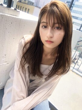 シュリット 溝の口(schritt) 薄めバング　ワンカールベージュヘア　mutsuki