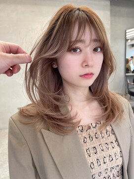 ノク(nok) シアベージュ_くびれミディラベンダーカラー