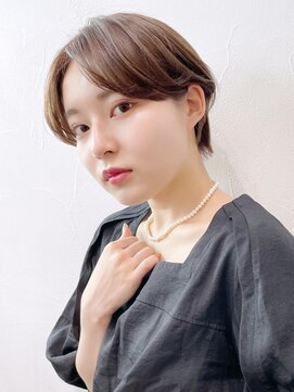 アイティー バイ アルバム 中野店(IT by ALBUM) ハンサムショート_Aラインボブマロンベージュ_ba8493