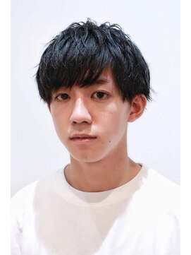 ルッツ(Lutz. hair design) 黒髪ソフトツーブロックマッシュ