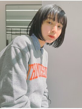 ジルスタジオ(JILL STUDIO) JILL STUDIO ミニボブ×ラウンドバング×透明感暗髪カラー