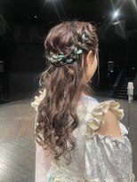 ヘアメイク　アレンジ　セット　巻き　プルエクステ　エクステ