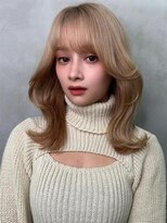 グロー 大宮(GLROW)&nbsp;ブリーチなしチョコレート色×前髪/顔周りレイヤー韓国ヘア[大宮