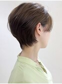 大人可愛い30代40代小顔ひし形ノーブル前下がりショートボブ