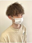 アッシュカラー×縦波打ち