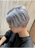 シルバーカラー×メンズブリーチ