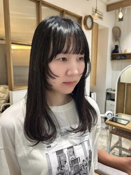 キャリコ(calico) 《maya》顔周りレイヤー*顔周りウルフ*黒髪