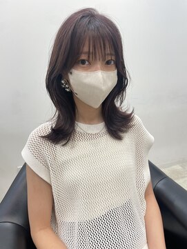 カノア(KANOA) ワンカールで可愛いくびれロブとナチュラルピンクブラウン