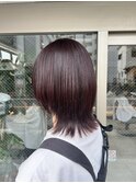 【ADOR横浜】ブリーチなしワインレッド×くびれヘア
