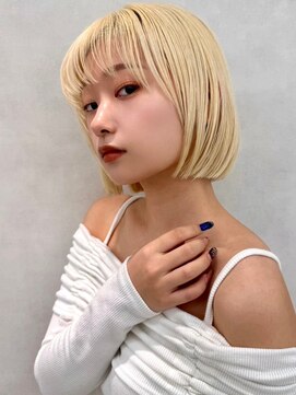 アッシュ 笹塚店(Ash) グレーベージュ/斜めバング/フレンチガーリー/ネイビー[笹塚]